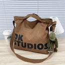 Vintage Canvas Messenger Bag, Retro Large Capacity Shoulder Bag, Women's Casual Handbag & Tote Hobo Purse - M & M Global