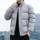 Men's Cotton Jacket Winter Stand Collar Warm Fashionable Trendy Bread Style Coat Regular Fit Male Outerwear Winter Jacket Men