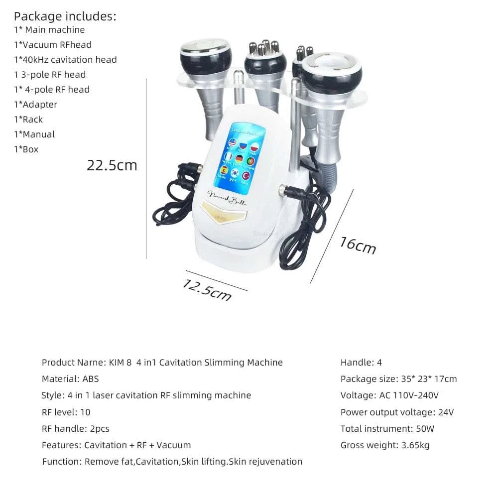 40K 4IN1 Cavitation Body Slimming Machine Beauty Massager Skin Tighten Face Lifting Vacuum Suction With Gel （Fast Shipping） - M & M Global