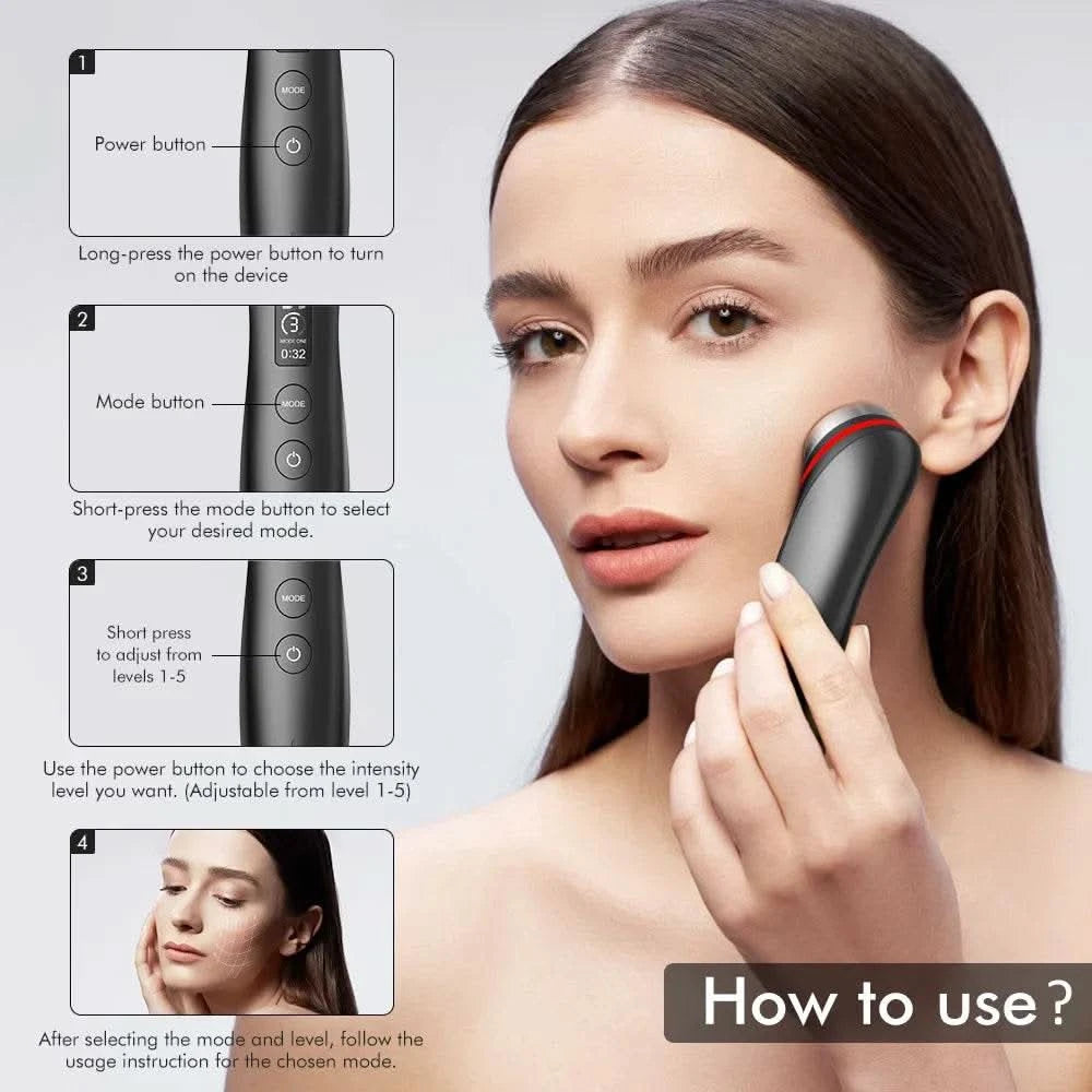 6 in 1 Age Booster Skin Care Facial Glow Booster Beauty Device Facial Skin Care Tools Anti Aging Microcurrent Lift Face Care - M & M Global