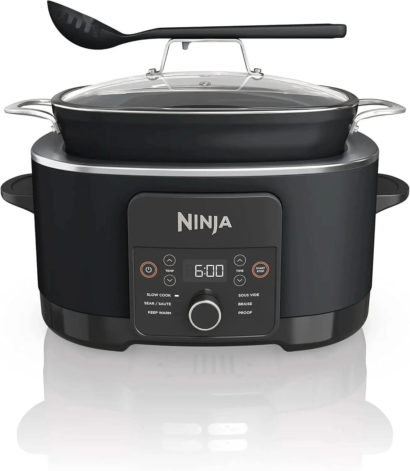 MC1001 Foodi PossibleCooker PRO 8.5 Quart Multi-Cooker, with 8-in-1 Slow Cooker, Dutch Oven, Steamer, Glass Lid Integrated Spoon - M & M Global