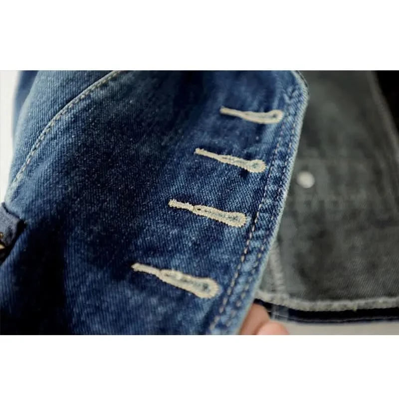 PTKPCC Casual Female Tops Women Denim Vest Jacket Spring Autumn Clothes Sleeveless Short Jeans Waistcoats Single-Breasted 5XL - M & M Global