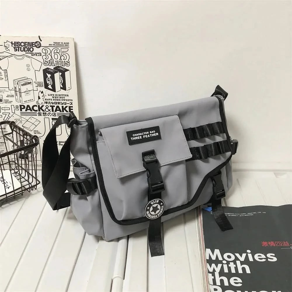 Unisex Nylon Fabric Messenger Bags Multi Pockets Large Capacity Shoulder Shopper Tote Bag Student School Satchels Female Handbag - M & M Global
