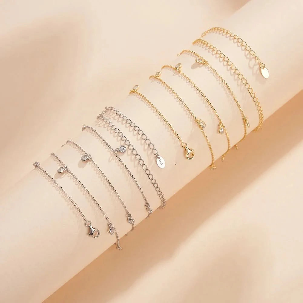 ORSA JEWELS 925 Sterling Silver Body Sexy Waist Chain Adjustable Sexy Bikini Body Belly CZ Chain for Women Summer Jewelry CW01 - M & M Global