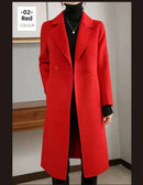 Plus Size Women's Mid-Length Woolen Coat 2025 Spring Autumn Slim Fit Woolen Coat Outerwear Pure Color Korean Casual Style But...