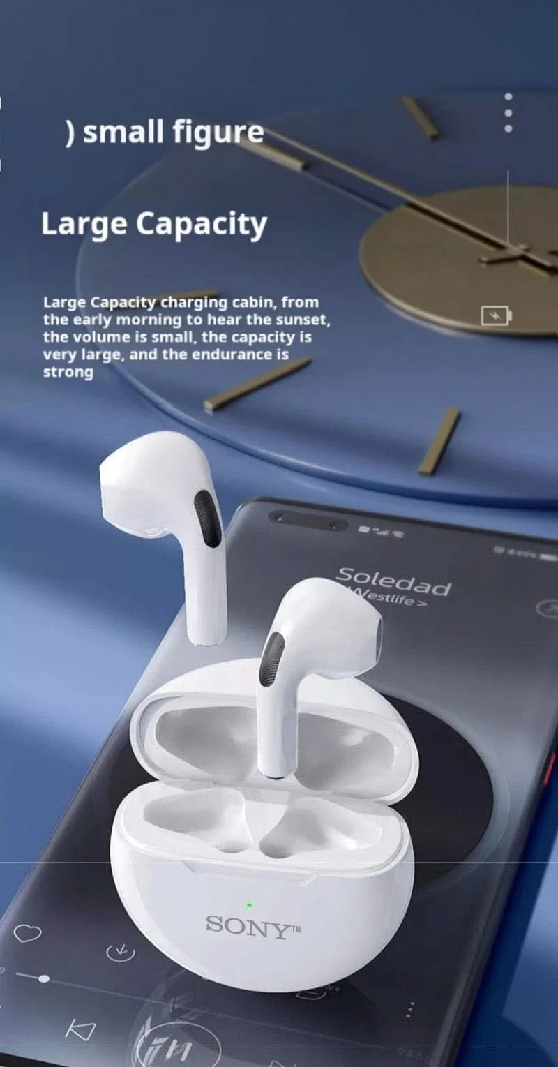Sony Earphone TWS 9D HIFI Headset Bluetooth Music Earbuds For IPhone Xiaomi IOS Android Wireless Pods Headphones With Mic Cable