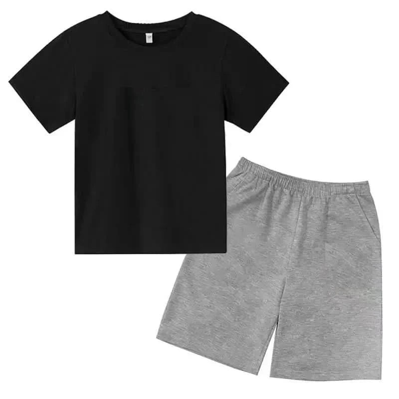 Hot Sales Summer Slam Dunk Master Pattern Print Children Short Sleeve T-shirt+Shorts 2pcs Set Kids Boy Girl Fashion Sportsuit - M & M Global