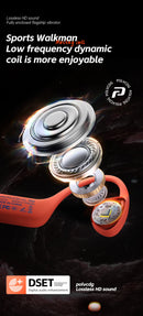 POLVCDG bone conduction swimming earphones IPX8 waterproof 32GB memory Bluetooth 5.4 silicone material 2025 new product x16