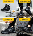 Breathable Steel Toe Boots with Met Guard Puncture Guard Lightweight Sneakers Anti-smash Industrial Safety Shoes Wear-resisting