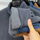Men's Fleece Hoodie Autumn Winter Thicken Standing Collar Zipper Cardigan Jacket Simple Fashion Street Warm Outerwear Tops