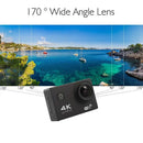 Action Camera 4K WiFi 2.0-inch Screen Waterproof 170D Underwater sports video cameras for motorcycle helmet Outdoor Sport Cam - M & M Global