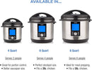 6 Quart Programmable Electric Multi-Cooker: Pressure Cooker, Slow Cooker, Rice Cooker, Yogurt Maker, Steamer and more - Stainles - M & M Global