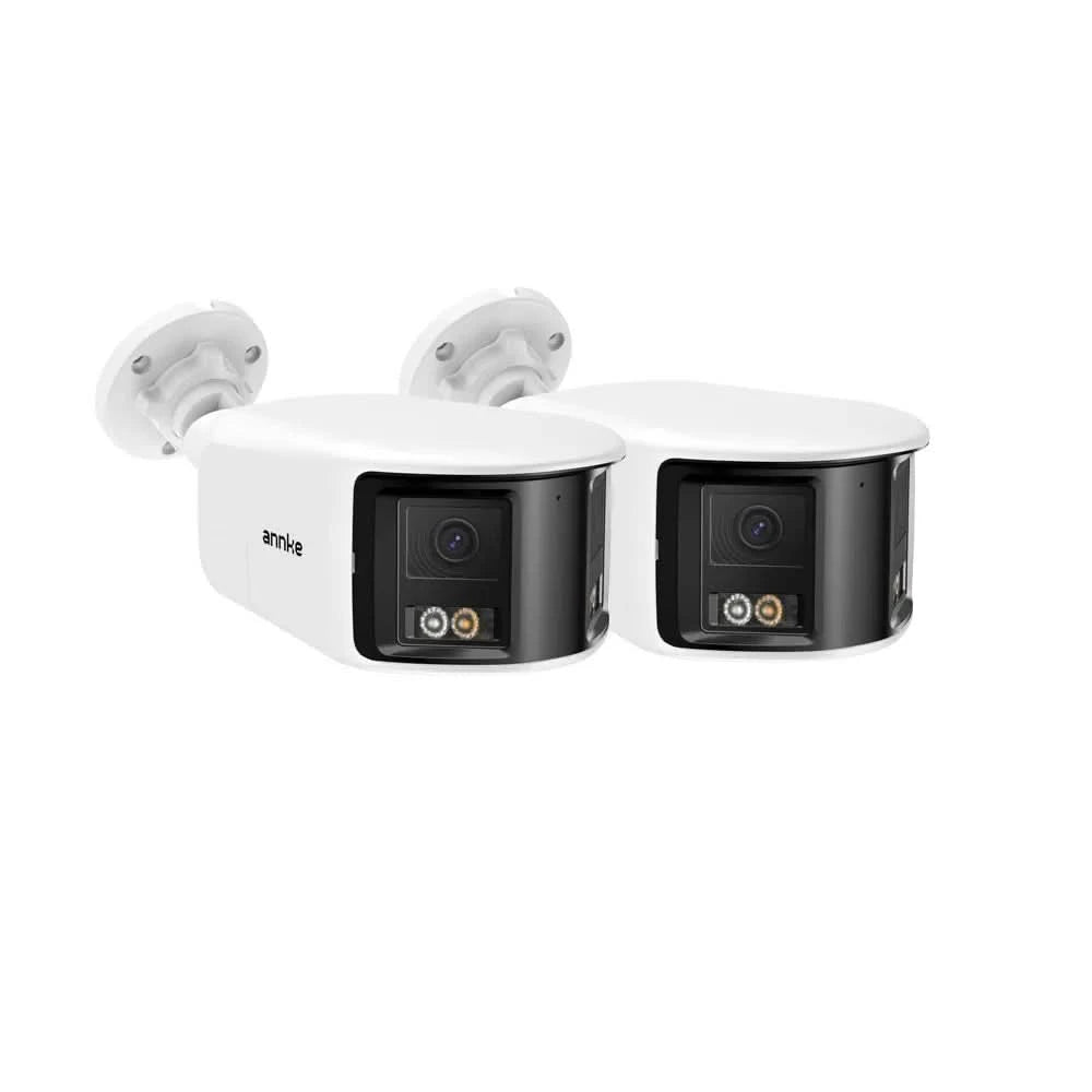 ANNKE 8MP Security Camera 180°Panoramic Dual Lens outdoor poe camera 4k AI Human Detect Two Way Audio Weatherproof 8MP IP Camera