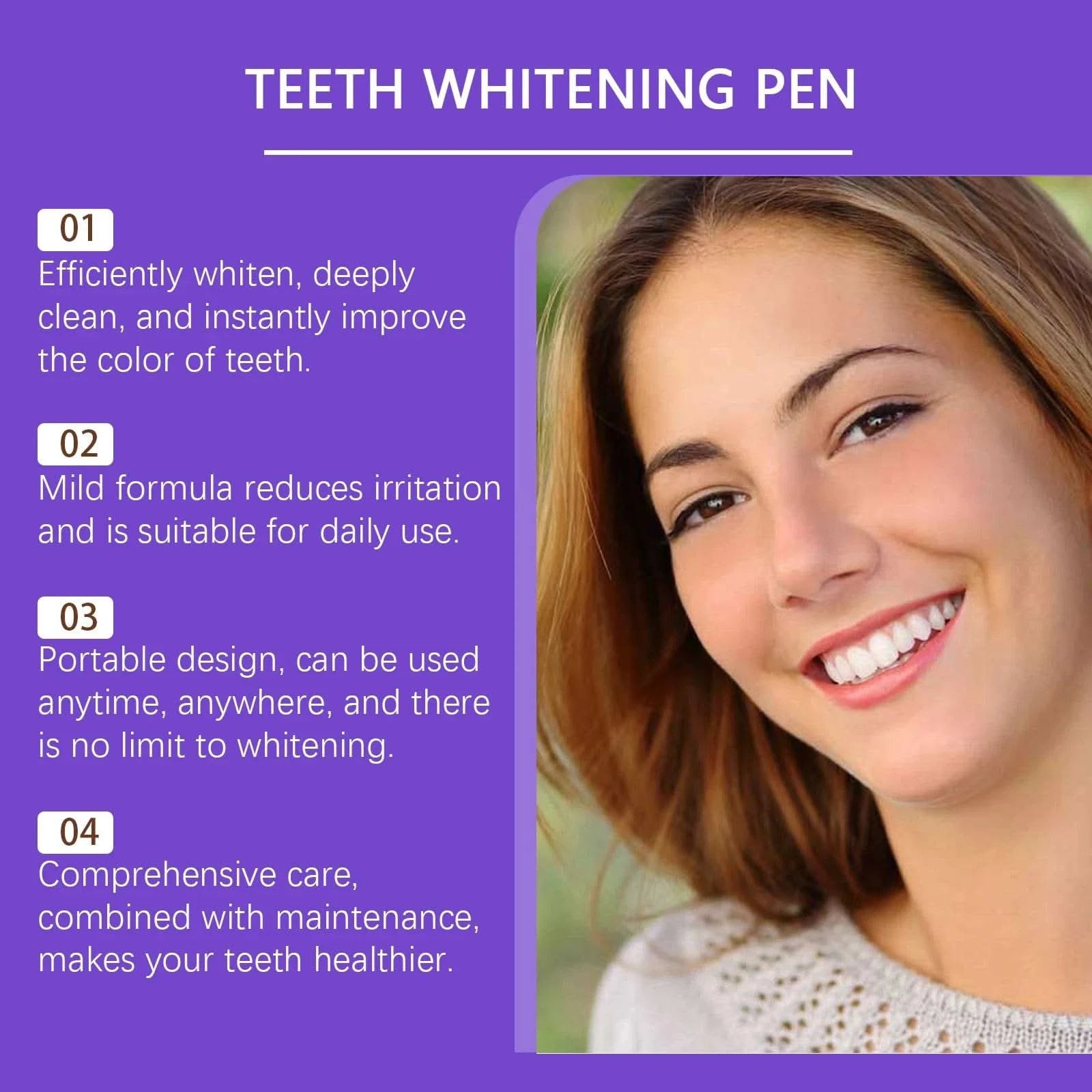 6ml Teeth Whitening Pen Teeth Gel Whitener Bleach Remove Stains Oral Hygiene Instant Smile Teeth Whitening Cleansing Serum - M & M Global