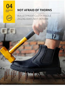Industrial-Grade Steel Toe Boots Metatarsal Guard Triple Protection Men Work Boots Waterproof Construction Work Shoes Anti-smash