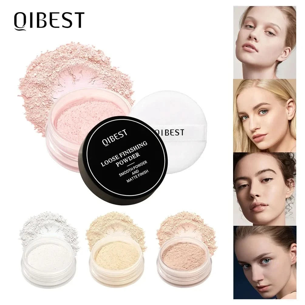 Face Loose Powder Translucent Matte Pink White Setting Powder Oil-Control Cosmetics Long-Lasting Waterproof Facial Makeup Powder - M & M Global
