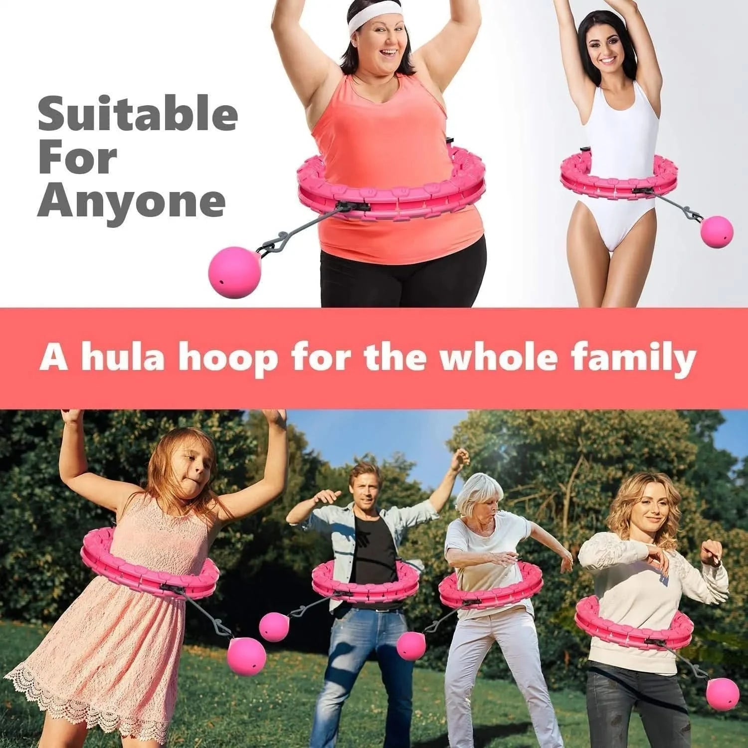 21/24/27/30 Knots Sport Fitness Hoops Abdominal Thin Waist Exercise Massage Hoop Fitness Equipment Gym Home Training Weight Loss - M & M Global