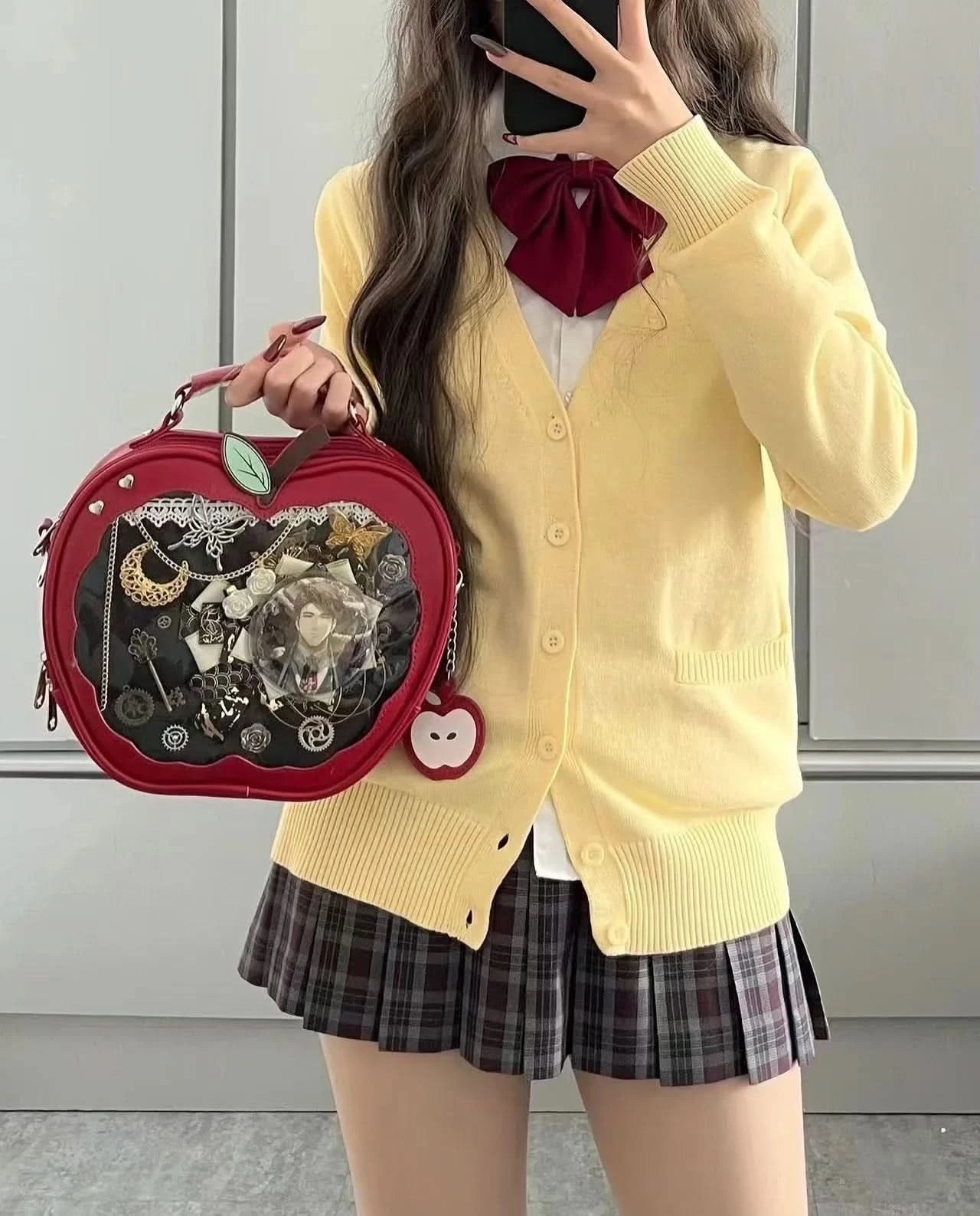 New Girl Harajuku Niche Design Apple Crossbody Bag Handbag Sweet Style Cute Ulzzang Ita Bag Y2K Backpack Preppy Style ItaBag - M & M Global