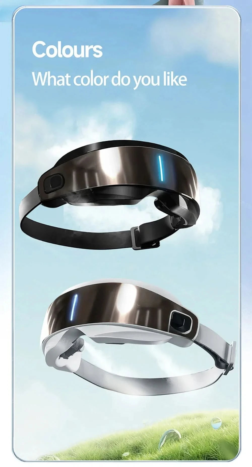 Steam Eye Massager Warm Spa Eye Steamer Acupressure Therapy Kneading Massage Eyes Bluetooth Relieve Eye Fatigue Massage Relax - M & M Global