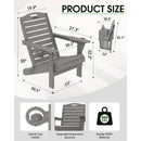 Chairs Set of 2, Outdoor Fire Pit Chairs,with Cup Holder, Lawn Chair for Deck, Patio, HDPE All-Weather Chairs