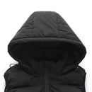 Men Autumn Thicken Cotton Sleeveless Vests Jacket Coat Mens Winter Warm Detachable Hat Outwear Waistcoat Hooded Vest Jacket Male