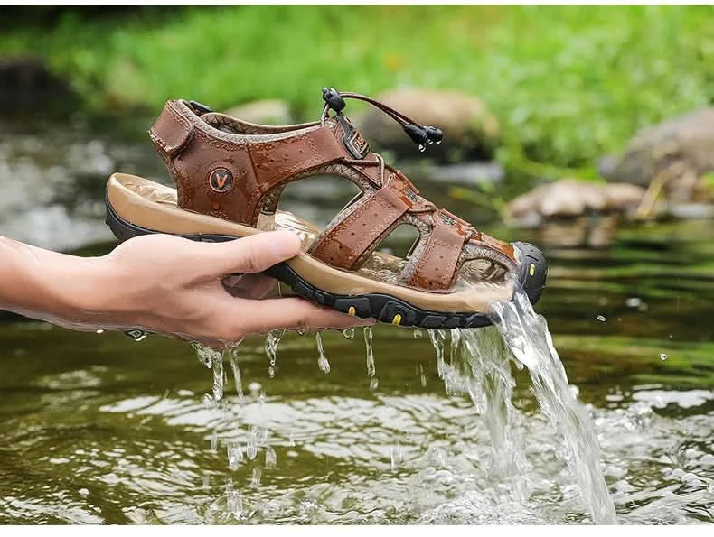 Outdoor Wading Summer Sandals For Men Anti Slip Cool Casual Shoes With Arch Support Plus Size 38-48 Beach Sandalias - M & M Global