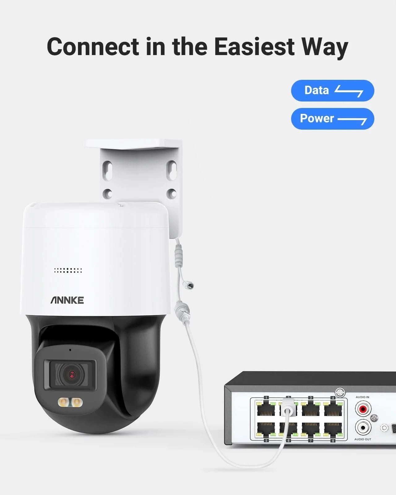 Annke 6MP POE Full Color Camera Outdoor POE Two Way Audio Security Camera Protection 2.8 MM Lens Video Surveillance For NVR Kit