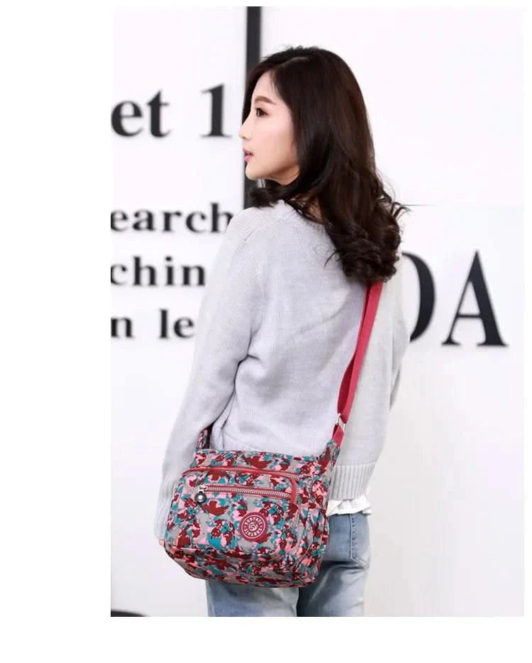 Large Capacity Nylon Crossbody Shoulder Bag for Home Use Middle-Aged And Elderly Women Casual Multi-Socket Slanting Bag - M & M Global