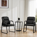 JHK Ergonomic Padded Backrest Living Room Gaming Chair Waterproof PU Leather Waiting Room Seat Thickened Sponge Cushion Arms