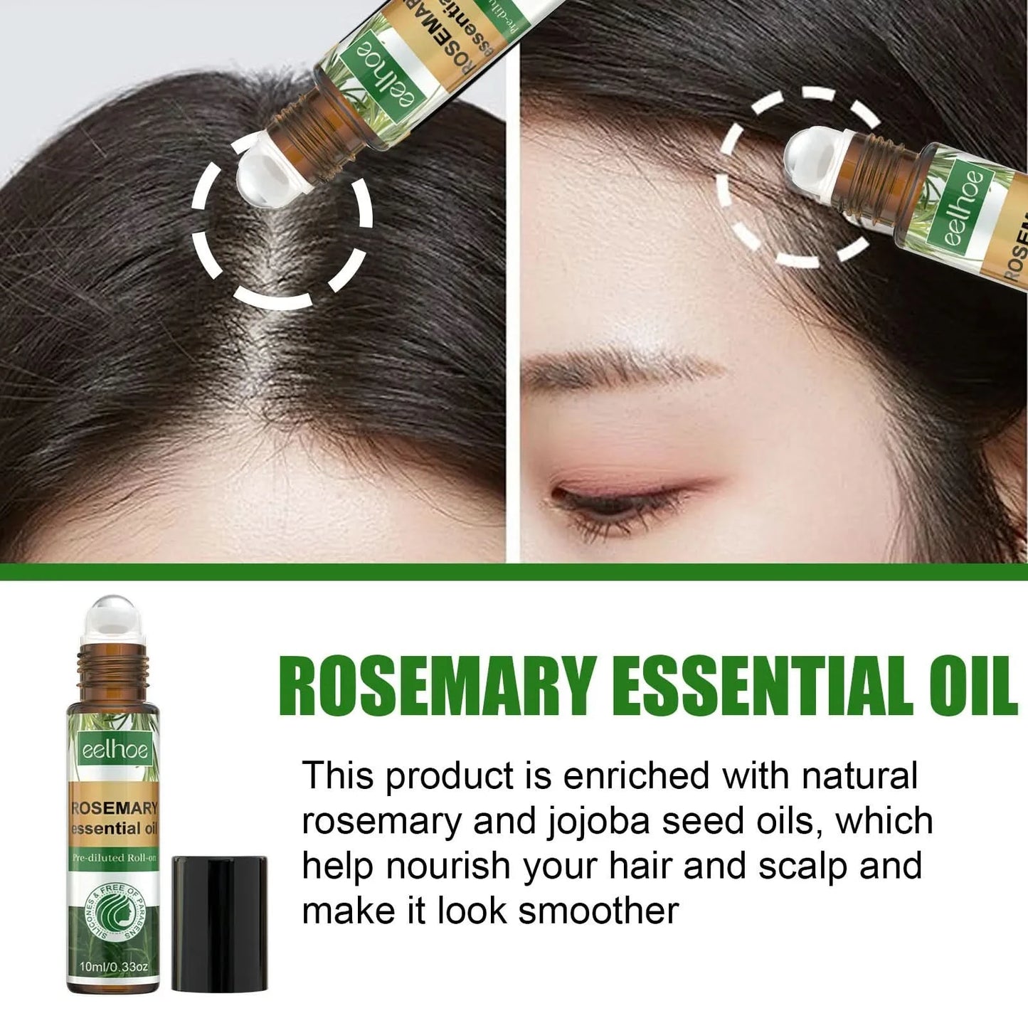 Rosemary Hair Care Set Contains Rosemary Hair Roller Hair Spray Essential Oil Nourish Hair Soft Fluffy Strong Moisturizing Root - M & M Global