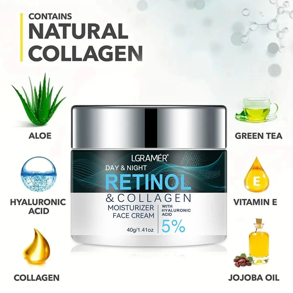Retinol Moisturizer Face Cream Repairing Moisturizing Nourishing Cream Brightening Skin Facial Cream Anti-Aging Face Skin Care - M & M Global