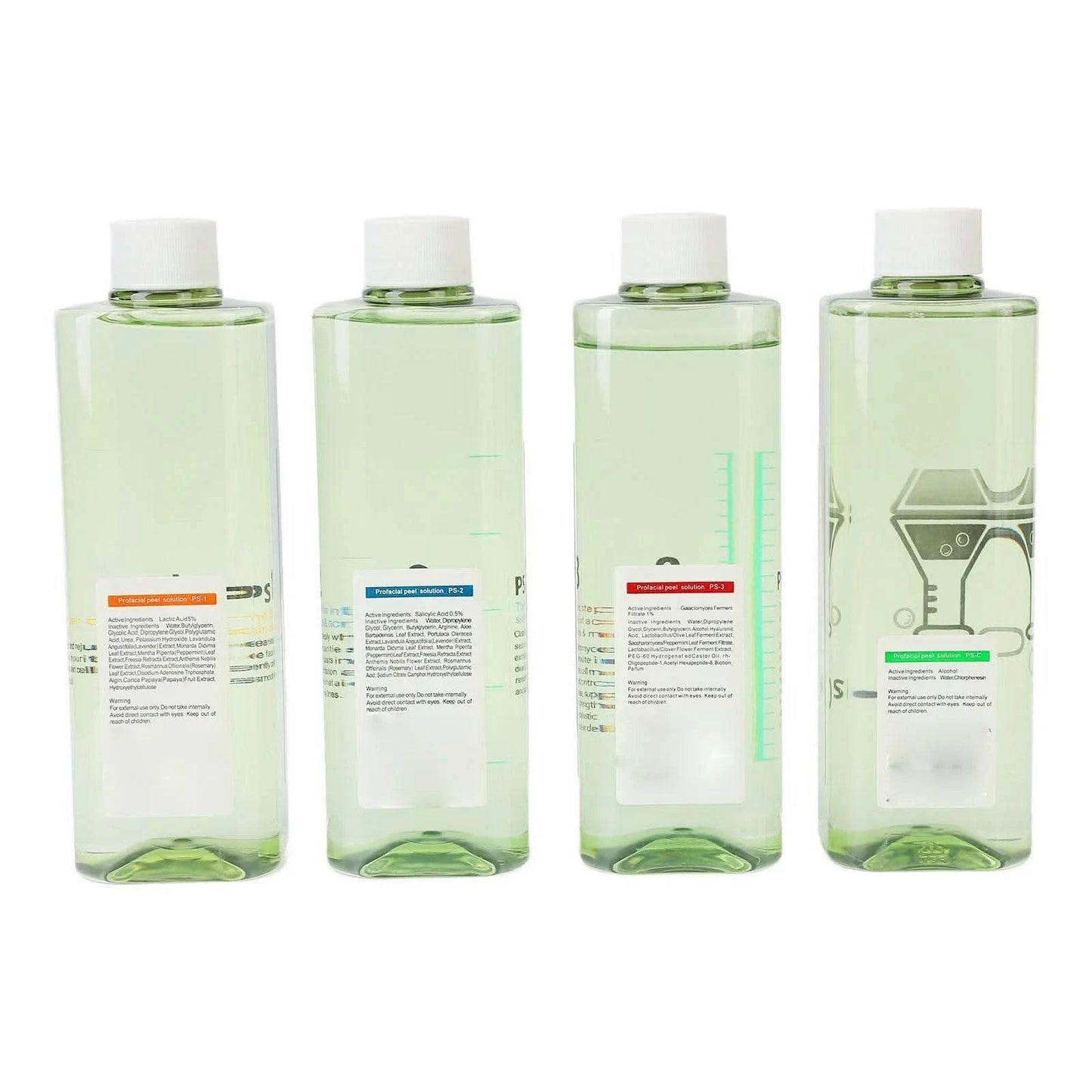 4pcs Hydra Peeling Facial Serum for Dermabrasion Machine Deep Cleansing Hydro Dermabrasion Solution Solution Serum - M & M Global