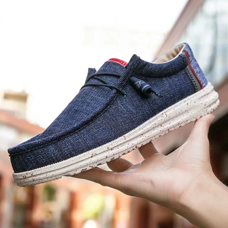 Men Canvas Shoes Lightweight Loafers Breathable Men Casual Shoes Male Vulcanized Shoe Driving Shoes Plus Size 48 Slip on Flats - M & M Global