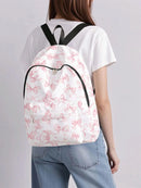 Bow pattern backpack, 2025 new model, casual travel backpack, lightweight and simple casual travel backpack - M & M Global
