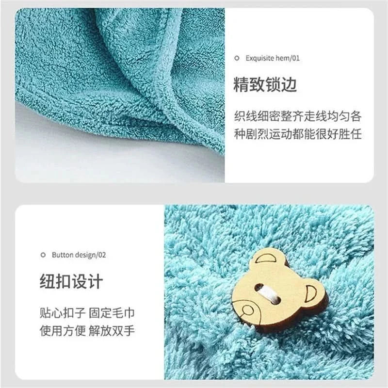 Women Hair Towel Microfiber Towel Bath Towels for Adults Home Terry Towels Bathroom Serviette De Douche Turban for Drying Hair - M & M Global