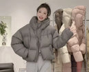 2025 New Fashion White Duck Down Jacket Hooded Women Autumn Winter Warm Over Size Casual Short Thick Outwear Female Coat