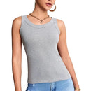 European and American Size Ladies Suspender Vest Sleeveless Top Solid Color Sexy Thread Bottoming Vest for Four Seasons. - M & M Global