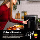 6.5 Quart Steam Air Fryer with Moisture Lock Technology – Programmable Steamer and Air Fryer Combination, Temperature Control, 1 - M & M Global