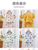 New Kids Boys Girls Summer Clothing Sets Children Cute Cartoon Print Short Sleeve T-Shirt Tops with Shorts Toddler Baby Pajamas - M & M Global