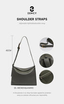 Zency Women's Messenger Bag Soft Genuine Leather Crossbody Bag Satchel Large Capacity Pockets Designer Dark Green Handbag - M & M Global