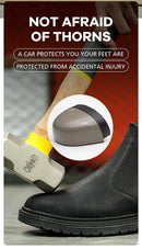 Anti-smash and anti-puncture work shoes high top four seasons safety shoes
