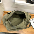 Vintage Style Canvas Messenger Bag Casual Travel Crossbody Bag Retro Large Capacity Shoulder Bag Multi Pocket Shoulder Bag - M & M Global