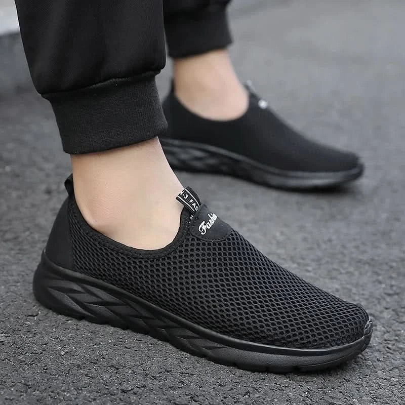 YRZL Mesh Loafers Men Casual Shoes Summer Lightweight Outdoor Male Walking Shoes Anti-slip Comfortable Slip on Loafers for Men - M & M Global