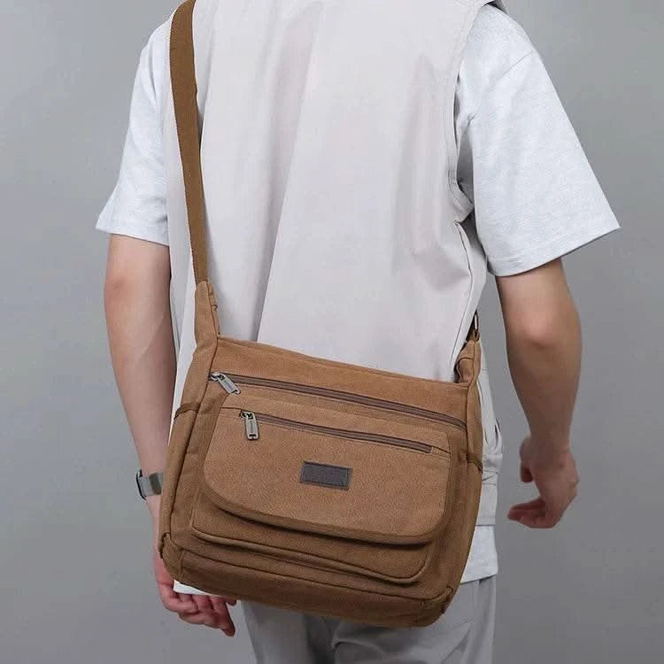 Casual shoulder bag, men's multi pocket crossbody bag, mailman bag, work bag, daily use - M & M Global
