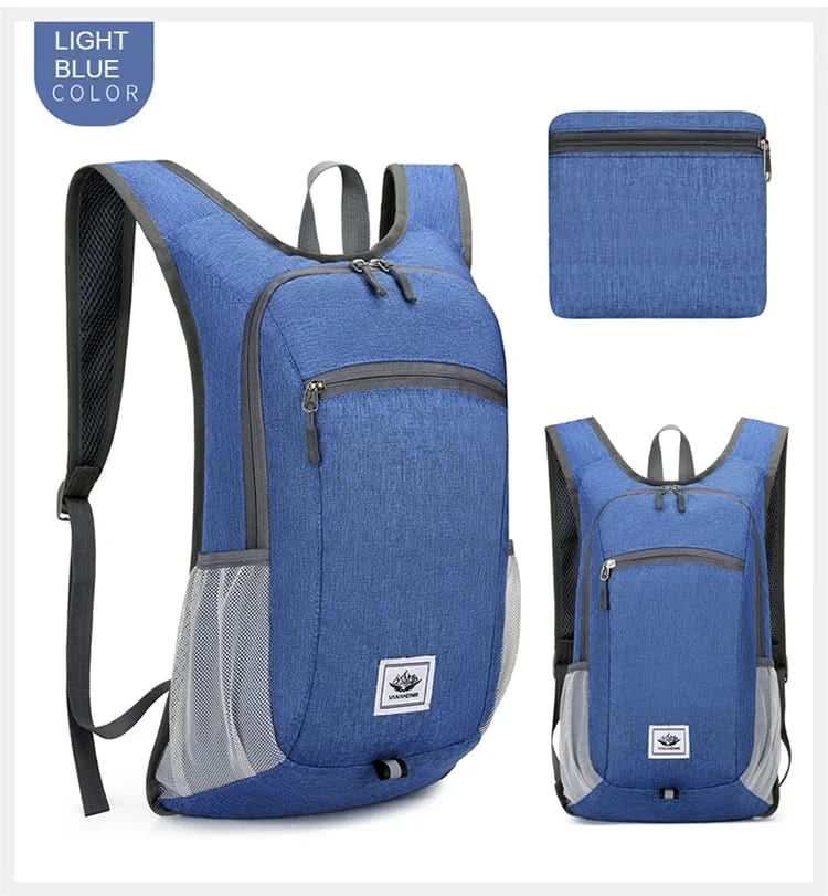 Portable Foldable Backpack,Men Women Ultralight Folding Bag,Outdoor Climbing Cycling Hiking  Knapsack Travel Daypack - M & M Global