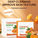 Hand Made Turmeric Soap Body Cleaning Lightening Dark Underarm Leg Body Cleansers Brightening Face Soap Tender Skin Care Beauty - M & M Global