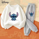 Spring Baby Girl Boy Clothes Set Children Disney Stitch Cartoon Print Sweatshirt Top and Pants Bottom 2Pieces Suit Kid Tracksuit - M & M Global