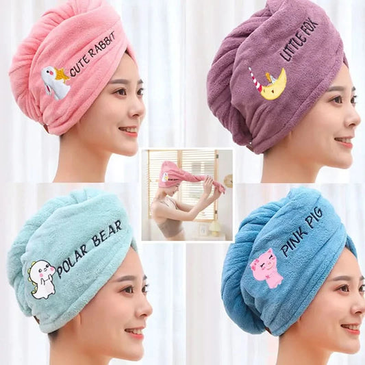 Women Hair Towel Microfiber Towel Bath Towels for Adults Home Terry Towels Bathroom Serviette De Douche Turban for Drying Hair - M & M Global