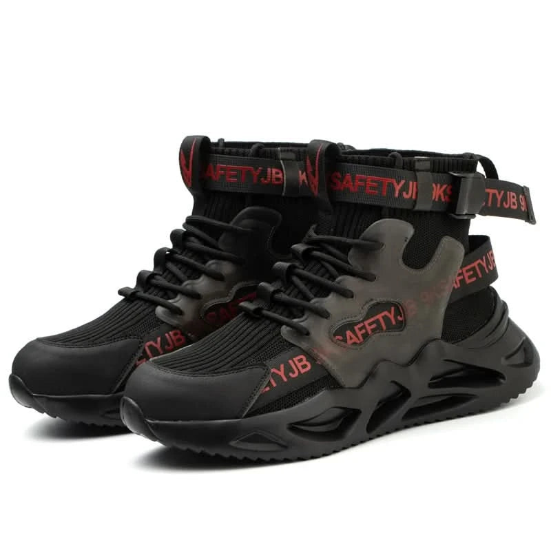 Lightweight Men Safety Shoes Steel Toe Work Sneakers Anti-smash Protective Shoes Anti-smash Anti-puncture Indestructible Shoes