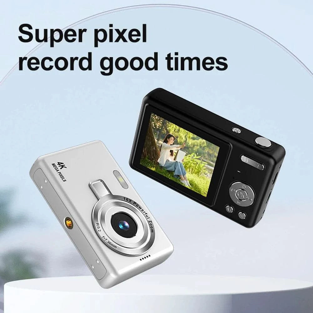 4K HD 1080P Video Camcorder 2.4 Inch IPS Screen Digital Camera 96MP Autofocus Vlogging Camera 16X Zoom for Kids Adults Beginners - M & M Global